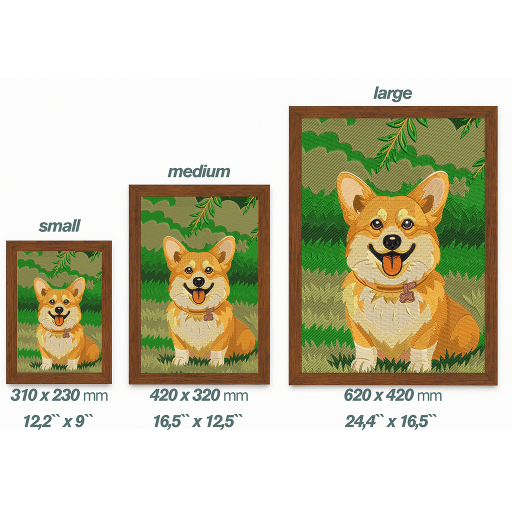 Custom Embroidered Pet Portrait